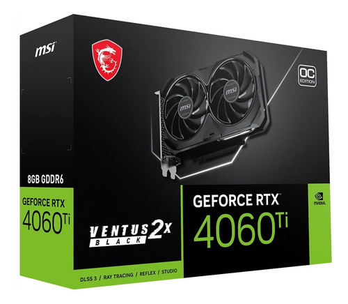 Msi Nvidia Rtx 4060 Ti 8gb Placa De Vídeo