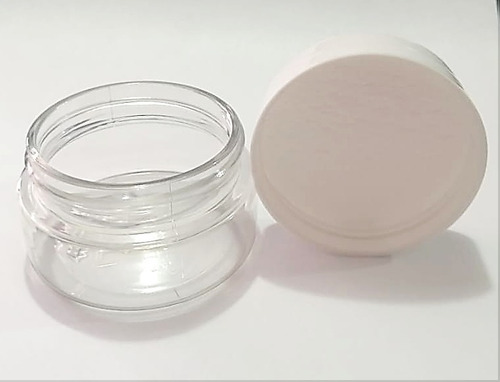 Tarro/pomadera 50ml Pet Tapa Lisa Blanca 100pz