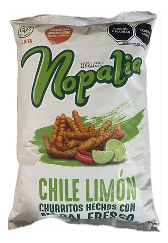 Churros De Nopal Nopalia Chile-limón 650 Grs