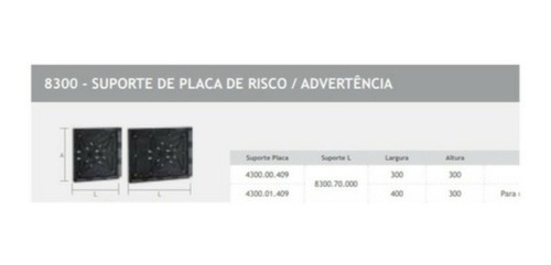 Imagem 2 de 2 de Kit 11 Suporte Placa Risco/advertencia Braslux