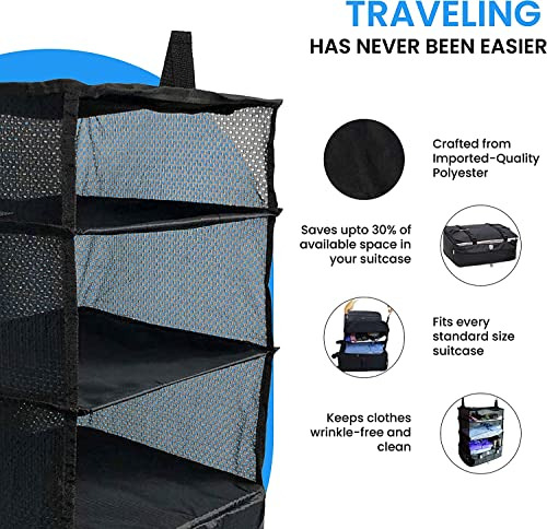 Sistema De Equipaje Portátil Stowngo Estantes De Viaje Colga