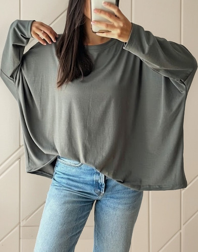 Blusa Remerón Amplio Ancho Mujer Oversize M Al 5xl!