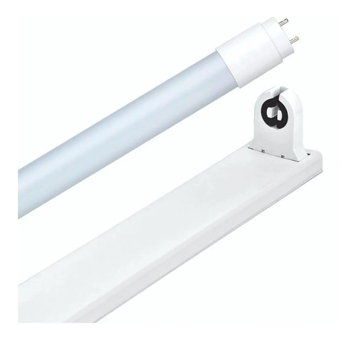 Pack X 10 Tubo Led + Listón Simple 12w 90cm G13