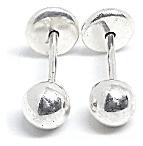 Aros Abridores Bolita De 4mm De Plata 925