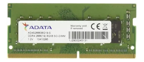 Memória Ram  8gb 1 Adata  2666 Notebook Nex