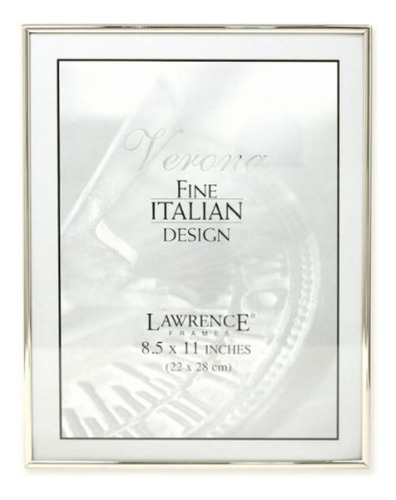 Lawrence Frames 650081 Simply Metal Picture Frame, 8.5 By 11