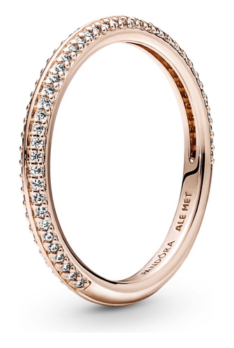 Anillo Pandora De Pavé Recubrimiento En Oro Rosa De 14k Me