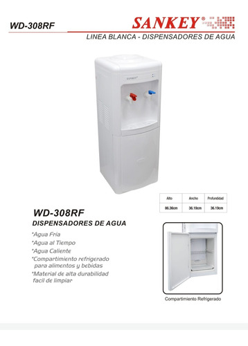 Dispensador Agua Sankey Con Nevera