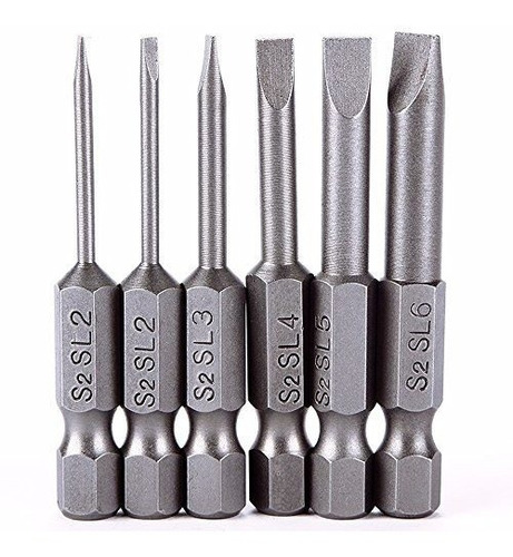 Rocaris 6pcs 2 En 2.0-6.0mm Punta Plana Ranurada Punta Magne