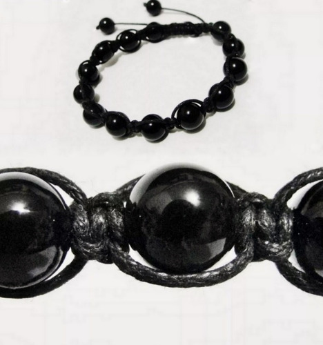 Imagem 2 de 3 de Pedras - Pulseira Shambala, Unissex, Pedras Ônix , Cód242p4