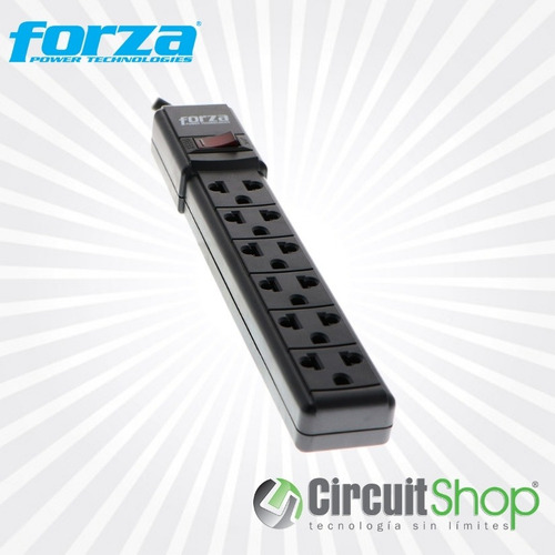 Regleta Forza 6 Tomas Corta Picos 110v 220v Circuit Shop