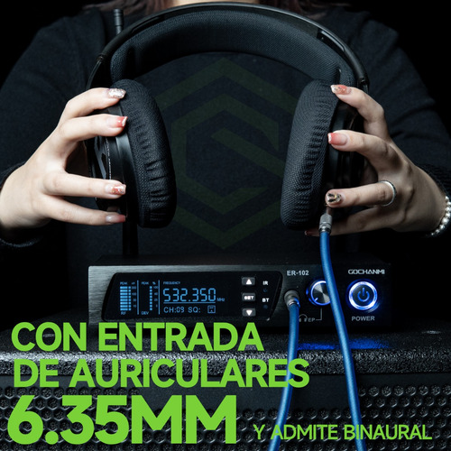 Sistema Gochanmi Er102 Monitoreo 1 Canal In Ear Sistema Mono