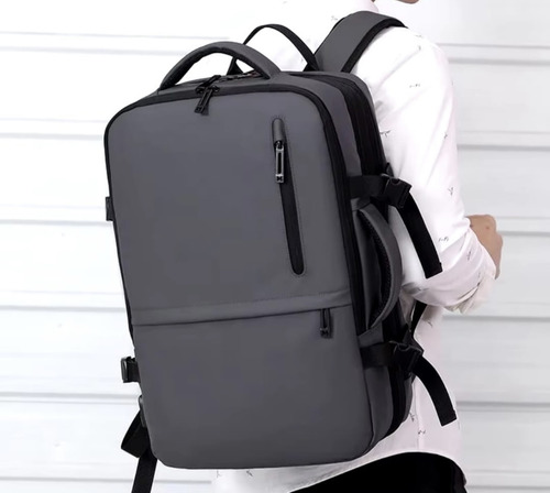 Mochila Viral Tiktok Expandible Apta Para Cabinas D Avion