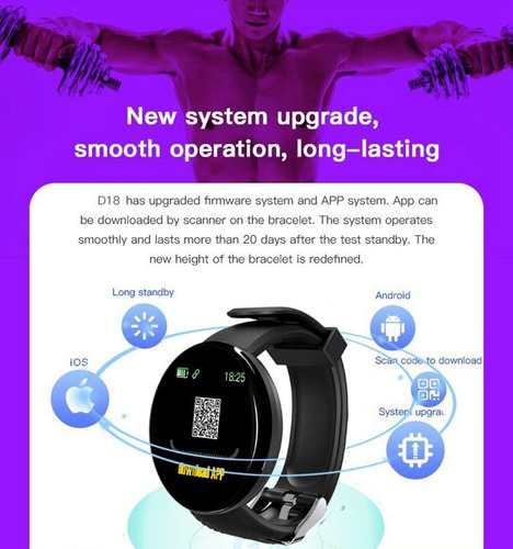 Smartwatch Para Forma Redonda Impermeable Deporte Reloj Inte