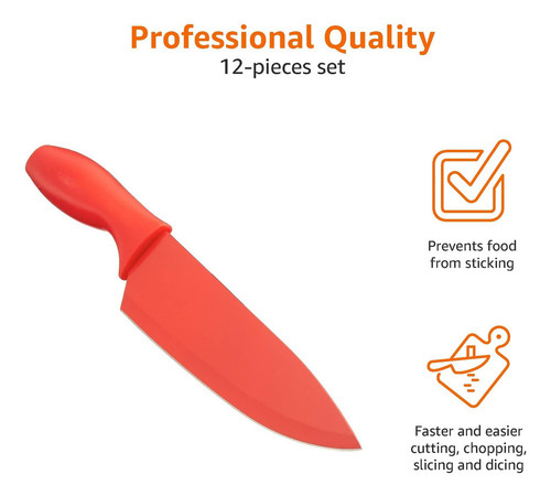 Set De 6 Cuchillos De Cocina Con Protectores