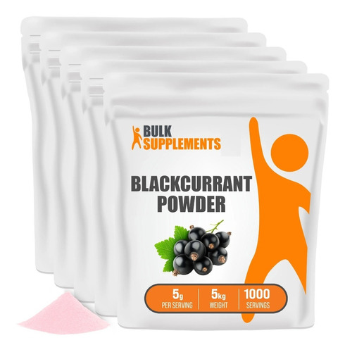 Bulk Supplements | Polvo Grosella Negra | 5kg | 1000 Servic