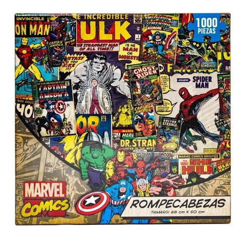 Marvel Comics Collage Spiderman Thor Rompecabezas 1k Novelty