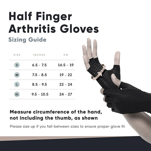 1 Par De Guantes De Compresión De Cobre Para Artritis