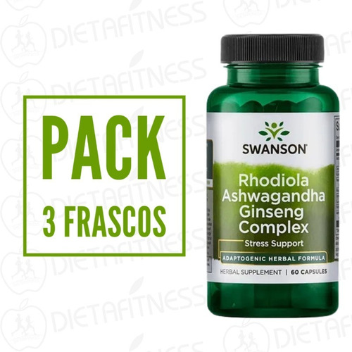 Adaptogenic Herbal Complex Swanson Pack 3 Unid Dietafitness