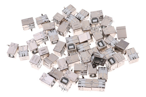 50 Piezas De Enchufe Hembra Usb Tipo B De 90 Grados/ángulo R