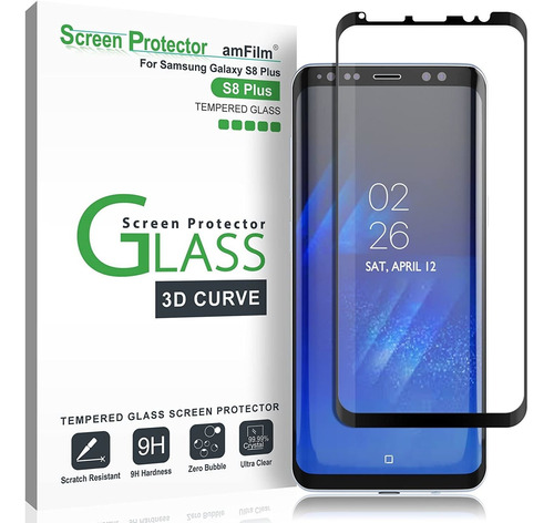 Amfilm - Protector De Pantalla De Cristal Para Galaxy S8 Plu