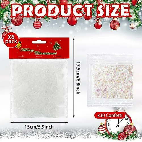 Navidad Decoración De Nieve Falsa Copos Artificiales Nieve F