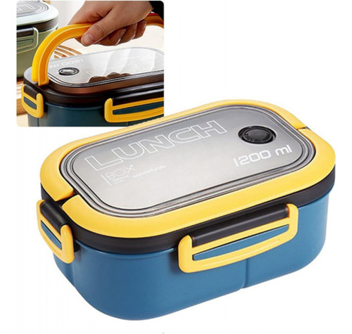 Fiambrera De Doble Capa Con Compartimentos Lonchera Bento