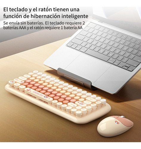 Set De Teclado Y Ratón Mofii Cdh En Flor De Azahar
