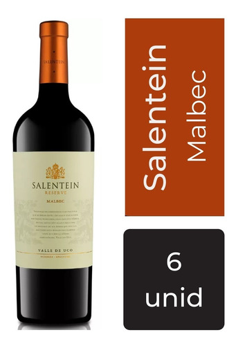 Vino Salentein Reserva Malbec Caja X 6 Botellas Mp Drinks