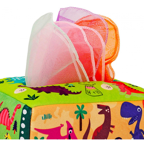 Caja De Pañuelos De Bebé Con 10 Bufandas De Dinosaurio
