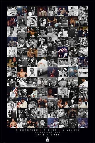 Poster Importado De Muhammad Ali - Collage - 90 X 60 Cm