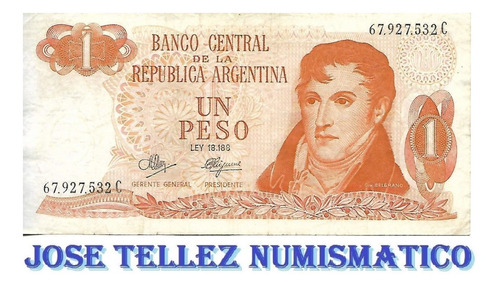 Bottero 2309 1 Peso Ley 18188 Serie C Mb+ Palermo