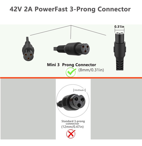 Adaptador De Corriente 42v 2a Para Scooter Eléctrico