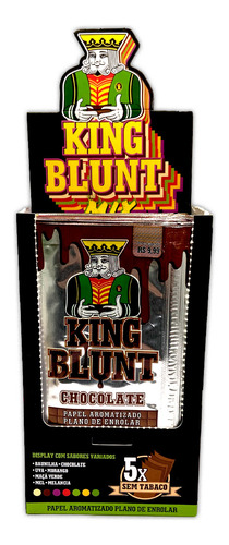 Caixa De Seda King Blunt Mix 25 Pacotes Seda Smoking
