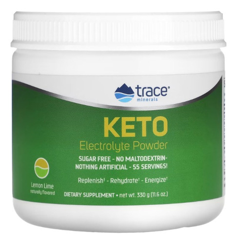 Trace Minerals Keto Electrolyte Limão em Pó 330 Grs Sabor de Limão