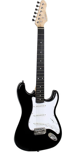 Guitarra Giannini G-100 Strato Black Com Escudo White