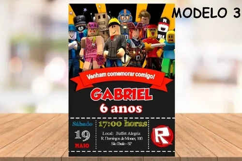 Convite Digital Roblox- Arte