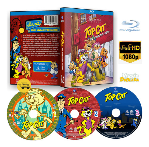 Desenho Animado Manda Chuva Top Cat Hanna-barbera 3 Blu-ray