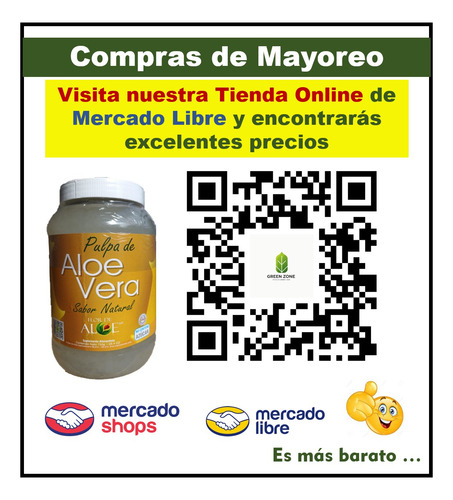 Pulpa Natural De Sábila 100% Aloe Vera Orgánica
