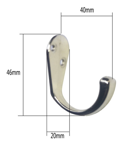 Gancho Percha Gota Simple 5 Unidades Metalico Regalosleon