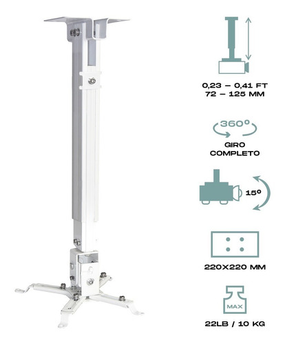 Imagen 7 de 10 de Soporte Para Proyector Extensible Tagwood
