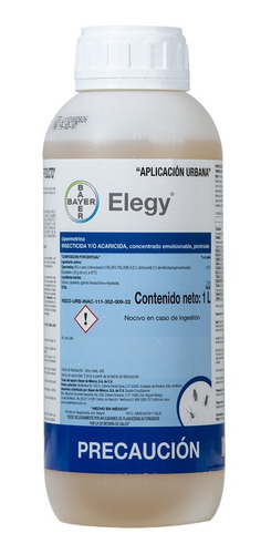Insecticida Bayer Elegy 1lt Cipermetrina Plagas, Cucarachas