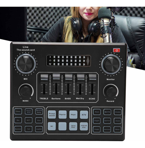 Mezclador De Audio Estéreo Con Tarjeta De Sonido Bluetooth V