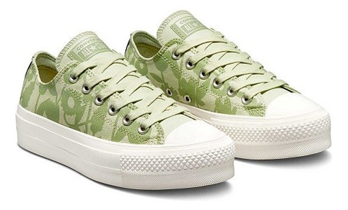 Tenis Converse Plataforma Verde Lift Olive Aura Egret A01733