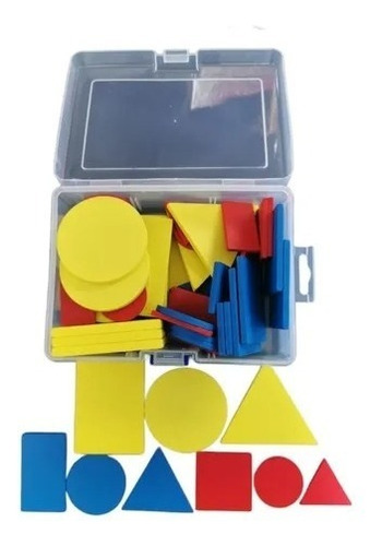 Imagen 3 de 6 de Bloques Lógicos En Madera Didáctico Figura Geométrica Color