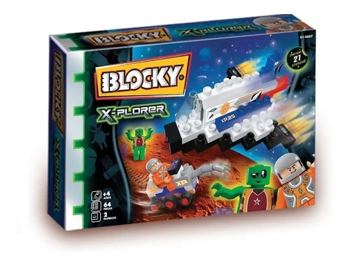 Blocky X-plorer Mision A Marte 2 Muñecos 64 Piezas 01-0687