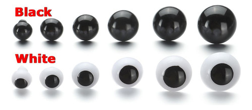 Ojos De Plástico Para Hacer Muñecas, Manualidades, Blanco Y