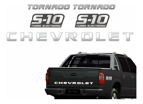 Kit Adesivo Chevrolet S10 Tornado 2008 Prata S10kit65