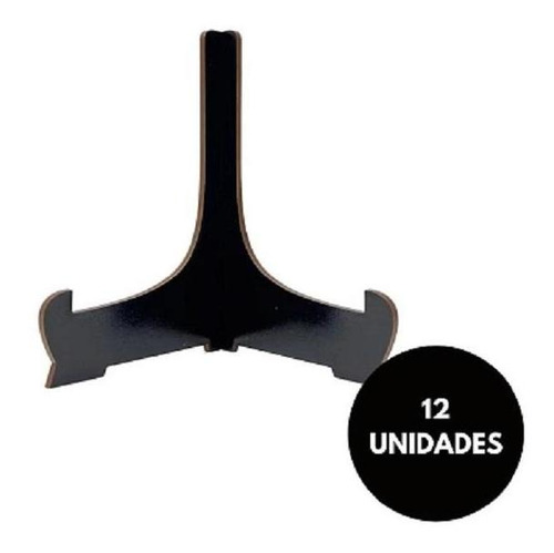 Pack 12 Atriles De Madera 7.5 Cm Color Negro/runn