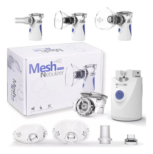 Nebulizador inalámbrico ultrasónico Mesh Nebulizador Mesch ultra vapor blanco 127V